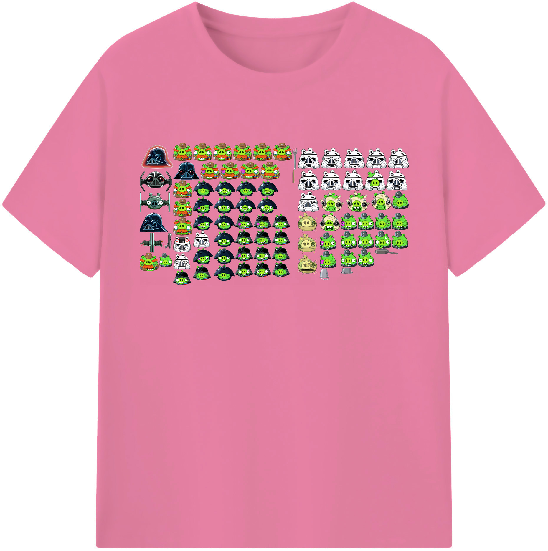（画像用） Angry Birds アングリーバード 綿100％半袖Tシャツ（フロントプリント）
